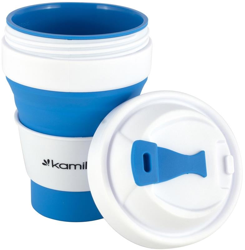 Бутылка складная Kamille для воды силикон 350 мл Синий