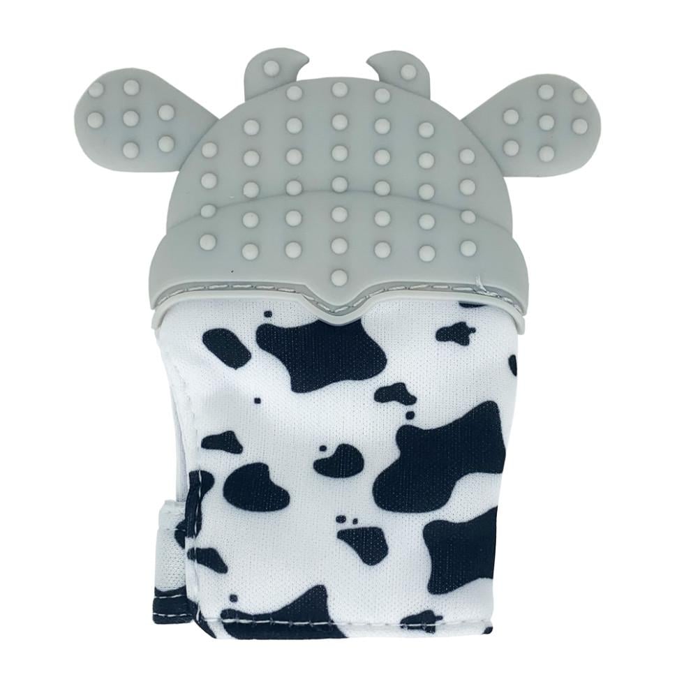 Прорезыватель-перчатка Коровка на липучке Серый (FR-132-R-86)