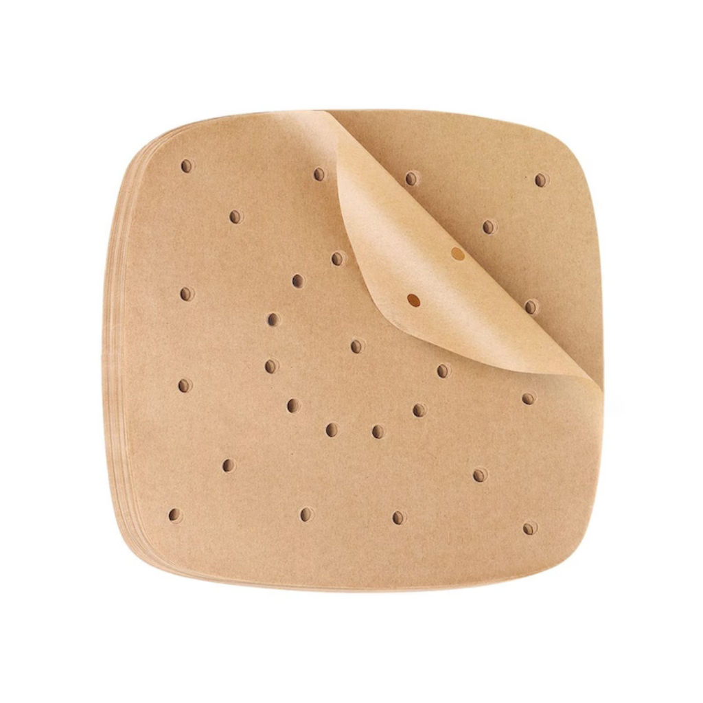 Пергаментные вкладыши для аэрогриля и мультипечи перфорированные антипригарные 16х16 см 100 шт. (XJ6023)