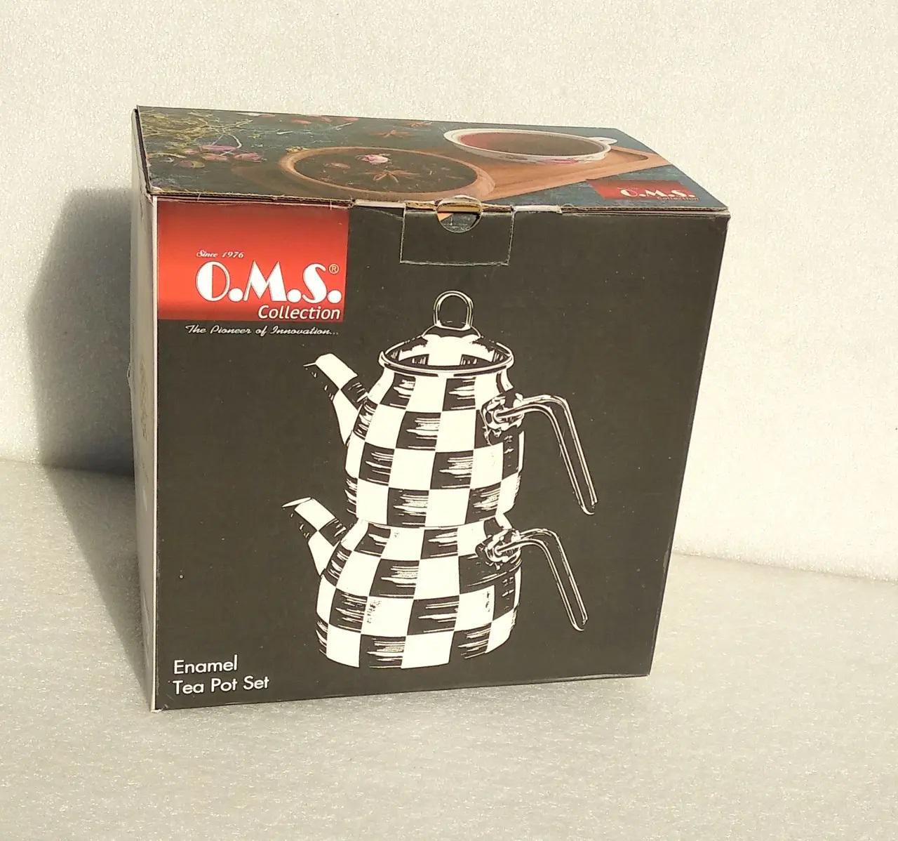 Чайник двухярусный эмалированный O.M.S. Collection 10810 1/2 л Gold (86339) - фото 10 Чайник двухярусный эмалированный O.M.S. Collection 10810 1/2 л Gold (86339) - фото 10