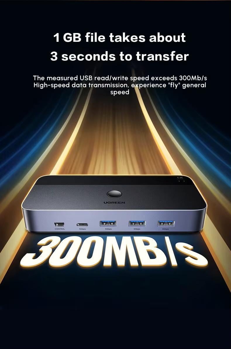 Перемикач KVM Ugreen HDMI 2x1 4K Темно-сірий (35765) - фото 7 Перемикач KVM Ugreen HDMI 2x1 4K Темно-сірий (35765) - фото 7