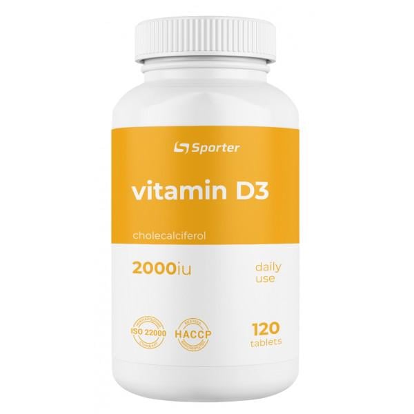 Витамин D3 Sporter Vitamin D3 2000 ME 120 софт гель