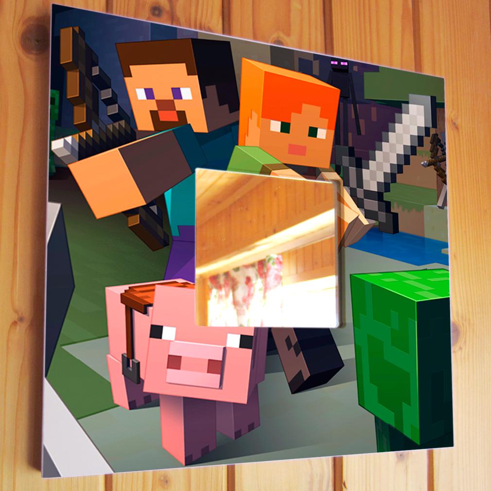 Зеркало декоративное Minecraft 260х260 мм (M03536)
