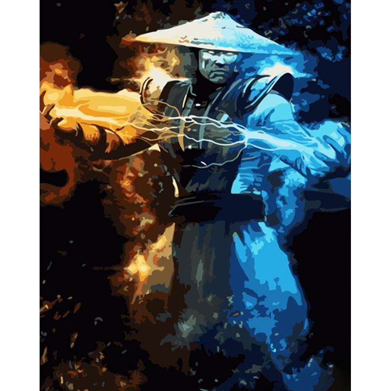 Картина по номерам Strateg Премиум Могучий Райден 40x50 см (GS946)