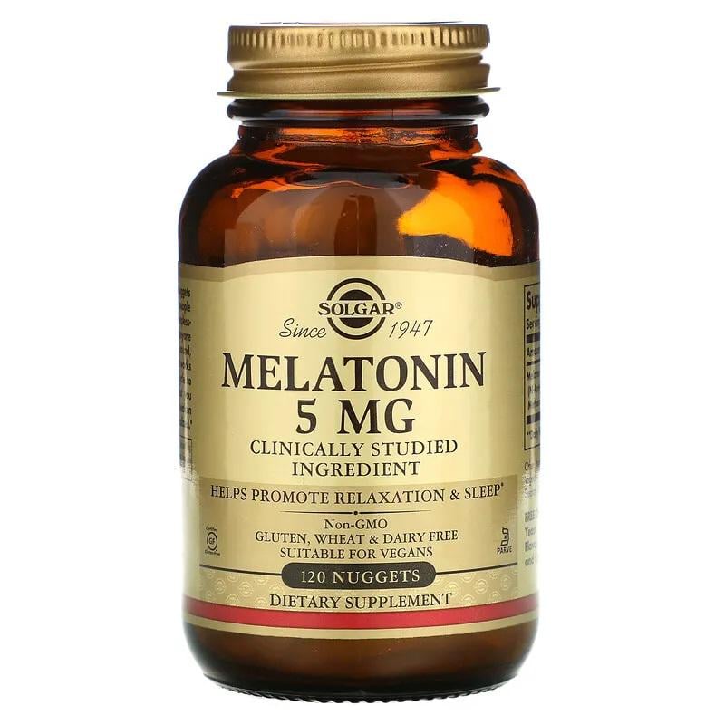 Мелатонін для сну Solgar Melatonin 5 мг 60 Nuggets