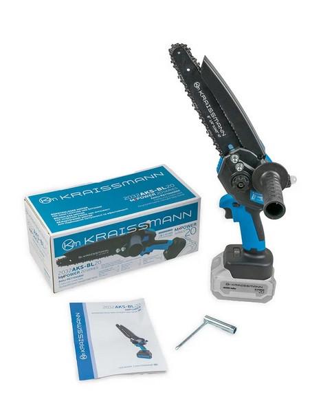 Аккумуляторная цепная пила KRAISSMANN 2032 AKS-BL 20 4000 мАч и ЗУ (2135057617) - фото 5 Аккумуляторная цепная пила KRAISSMANN 2032 AKS-BL 20 4000 мАч и ЗУ (2135057617) - фото 5