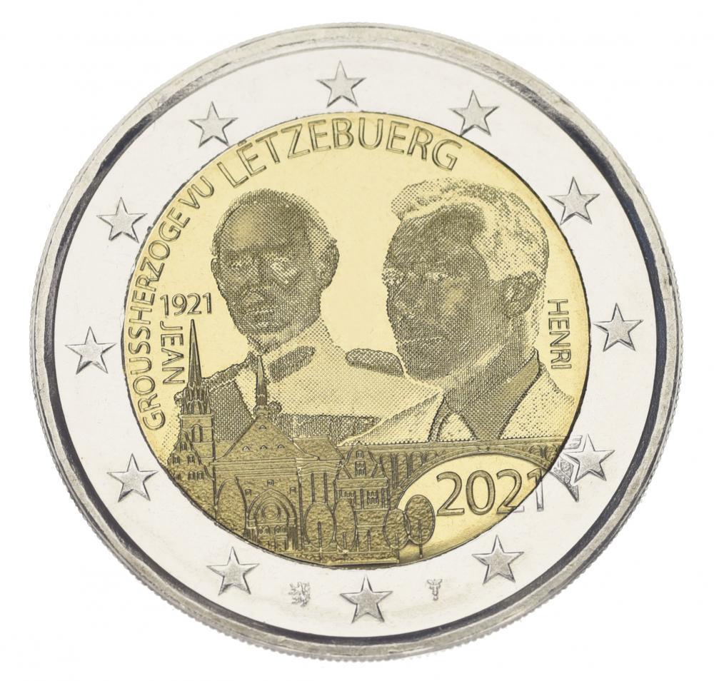 Коллекционная монета Люксембург 2 евро 2021 Биметалл UNC 100 лет со дня рождения Великого Герцога Жана Фото (М16015) Коллекционная монета Люксембург 2 евро 2021 Биметалл UNC 100 лет со дня рождения Великого Герцога Жана Фото (М16015)