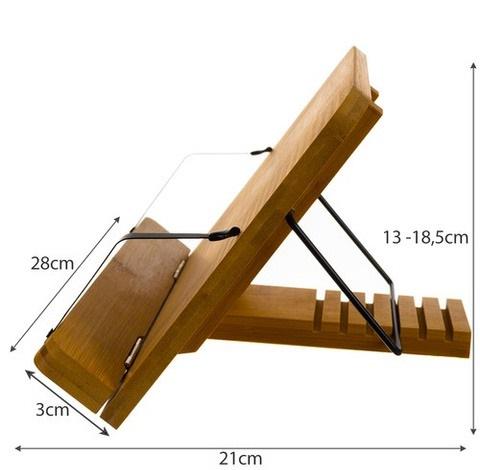 Подставка бамбуковая для ноутбуков/планшетов и книг 28х21х18,5 см Коричневый - фото 2 Подставка бамбуковая для ноутбуков/планшетов и книг 28х21х18,5 см Коричневый - фото 2
