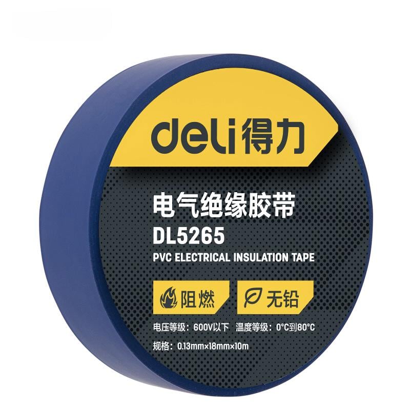 Ізоляцiйна стрiчка Deli Tools DL5265 0,13x18 мм x 10 м Синій (2591124995)