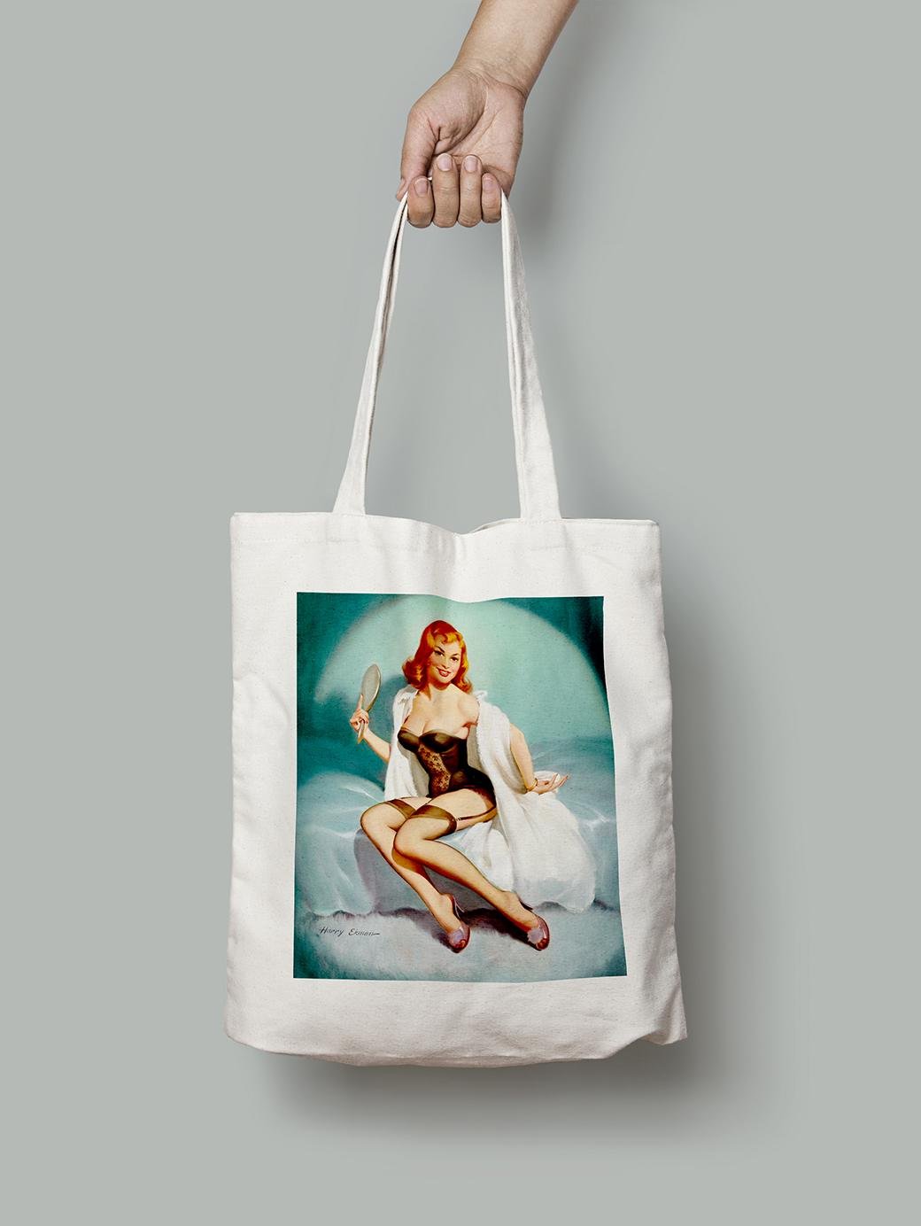Эко-сумка Зеркальце скажи кто красивее. Гарри Экман шопер (pin_up010145_Bag)