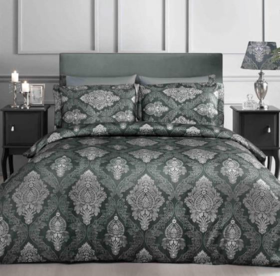 Постільна білизна Tivolyo Home Deluxe сатин/ шовк євро Canvas Антрацит Постільна білизна Tivolyo Home Deluxe сатин/ шовк євро Canvas Антрацит