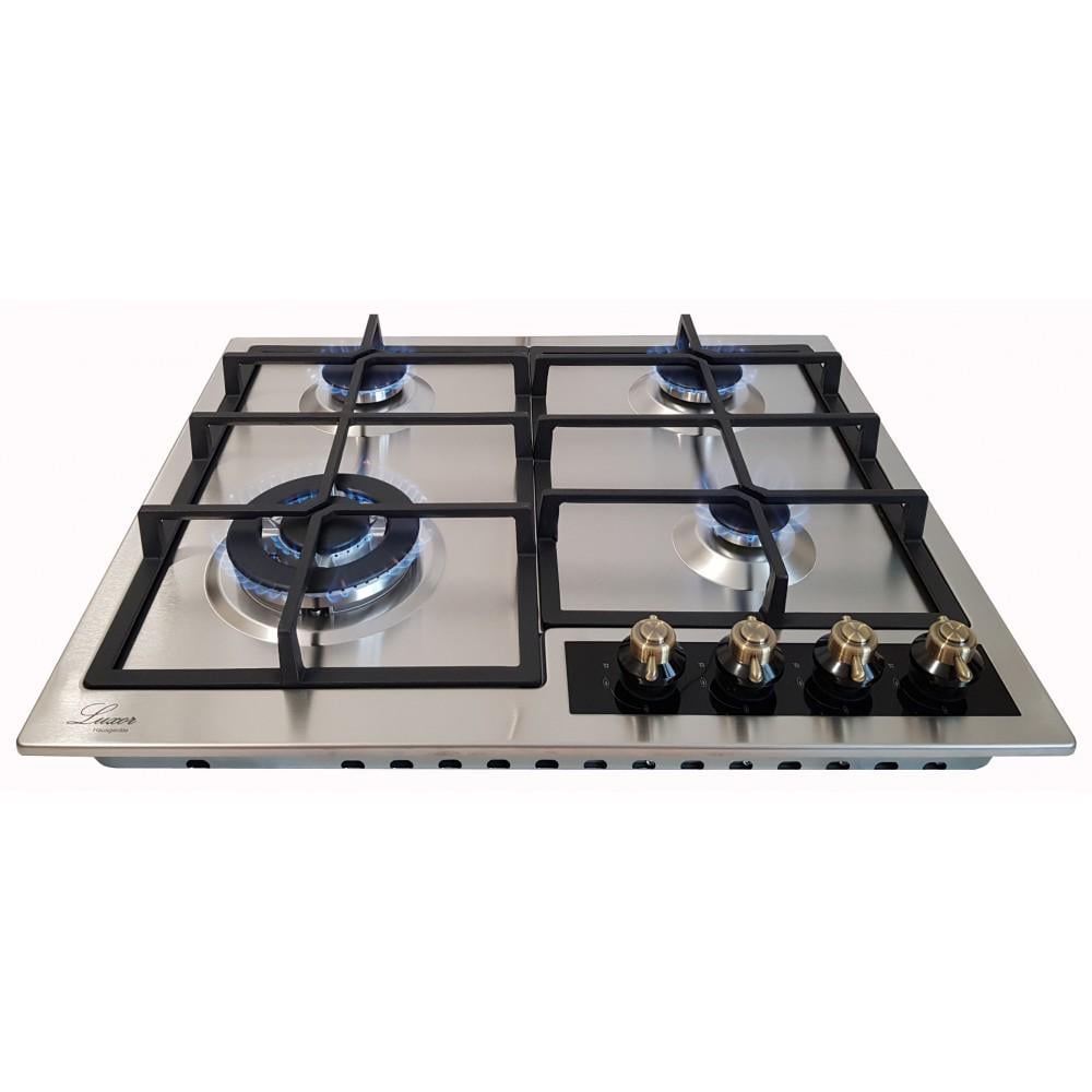 Варильна поверхня газова Luxor PGR 740 Rustic з вуголком Нержавіюча сталь (23930234) - фото 5