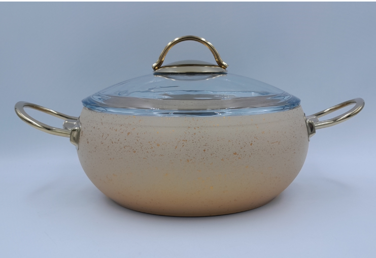 Каструля з кришкою OMS з антипригарним покриттям для газу і індукціі 2 л Cream (3141-IND-18-Cream) - фото 1 Каструля з кришкою OMS з антипригарним покриттям для газу і індукціі 2 л Cream (3141-IND-18-Cream) - фото 1