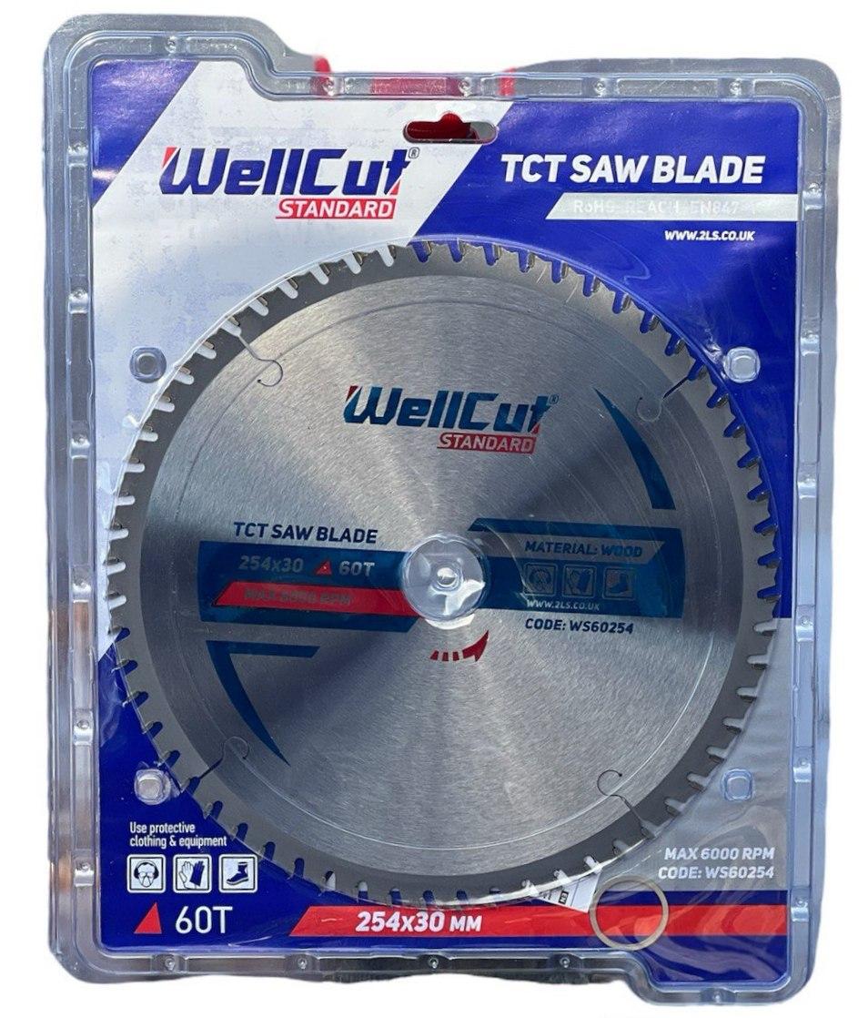Диск пильный по дереву WellCut Standard 254х30 60T (31642075)