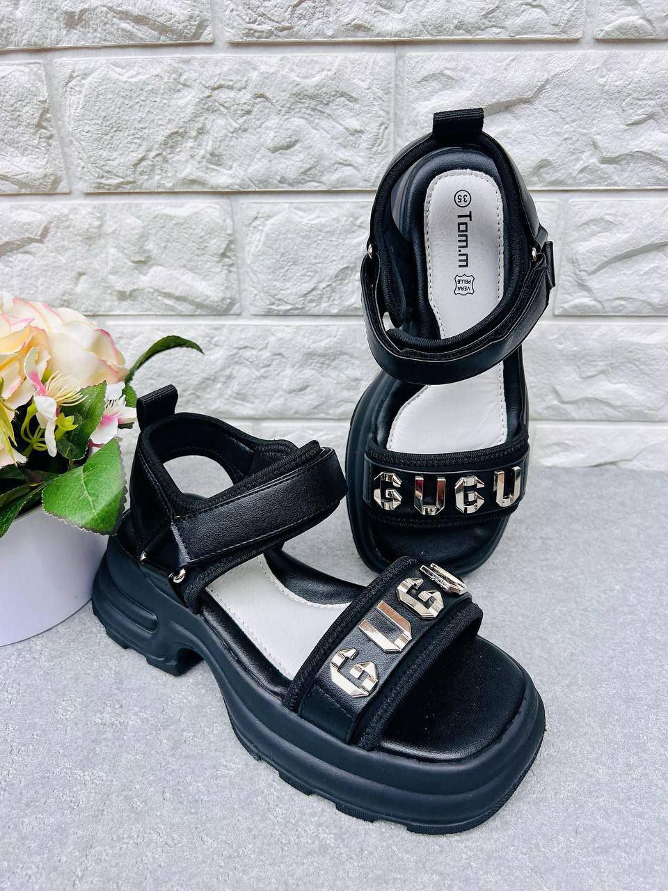 Босоножки для девочки ТОМ.М 1785 р. 36 22,7 см Черный (1785-1)