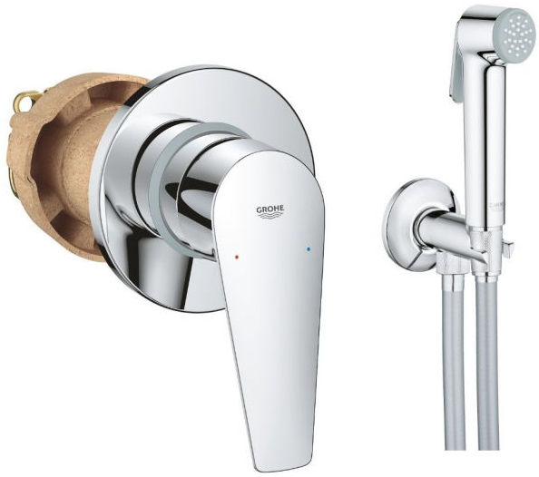 Смеситель с гигиеническим душем GROHE BauEdge (UA28343001) Смеситель с гигиеническим душем GROHE BauEdge (UA28343001)