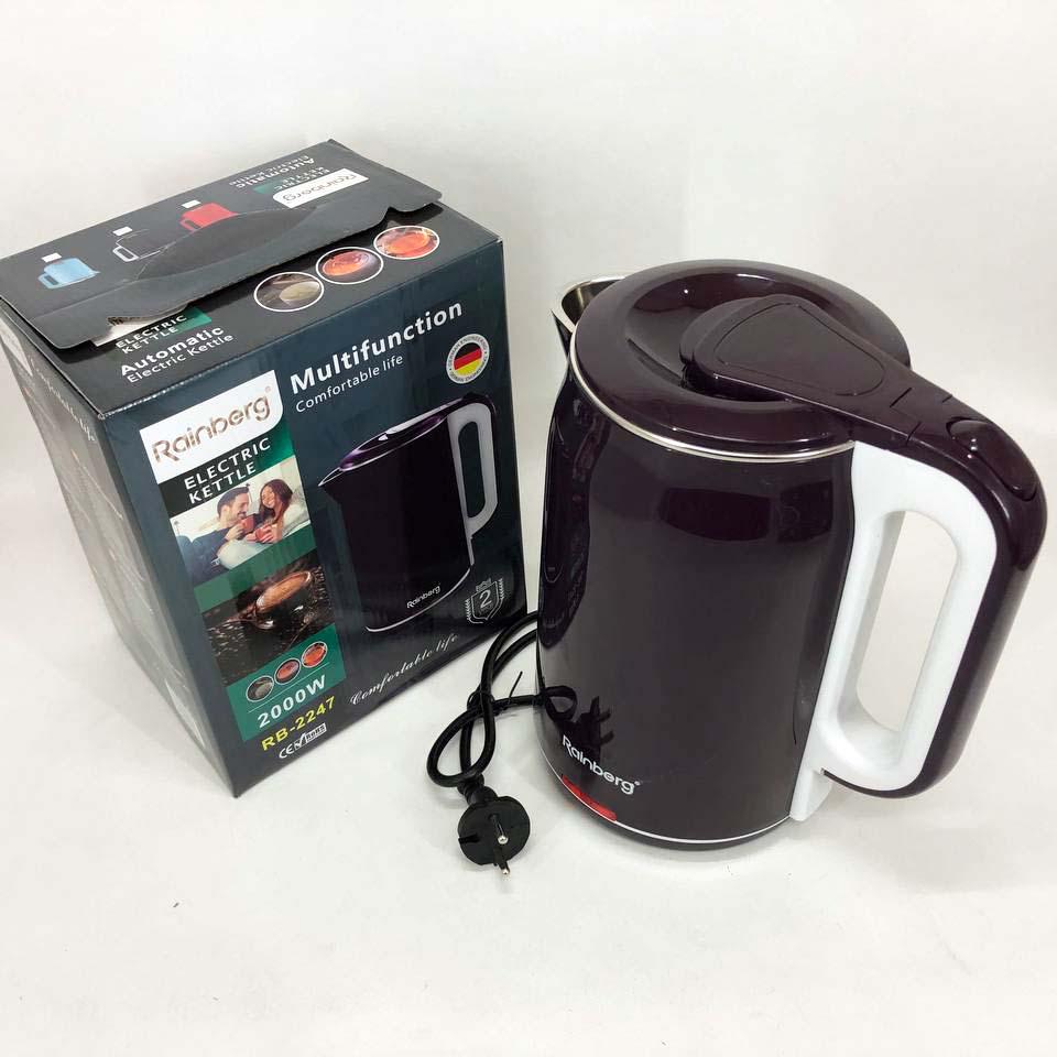 Електрочайник Rainberg RB-2247 2000 Вт 2 л Баклажановий (322923) - фото 7