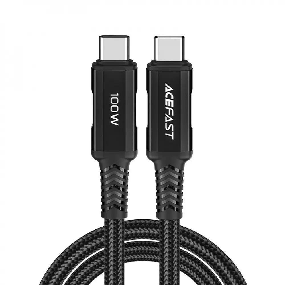 Кабель Acefast C4-03 USB-C to USB-C 100 W 5A 200 см Black
