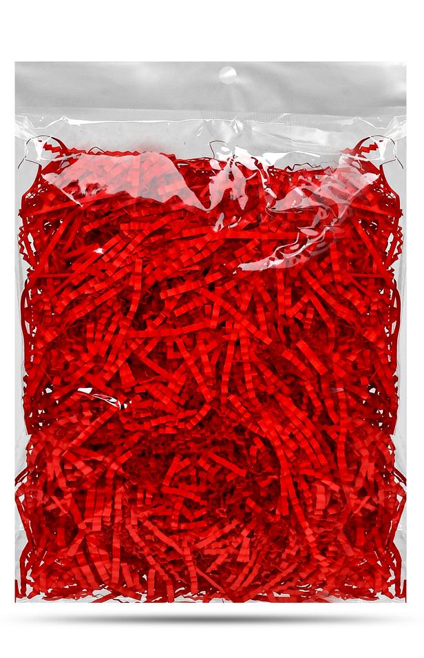 Декоративный бумажный наполнитель для подарочных коробок 50 г Red (22091888)