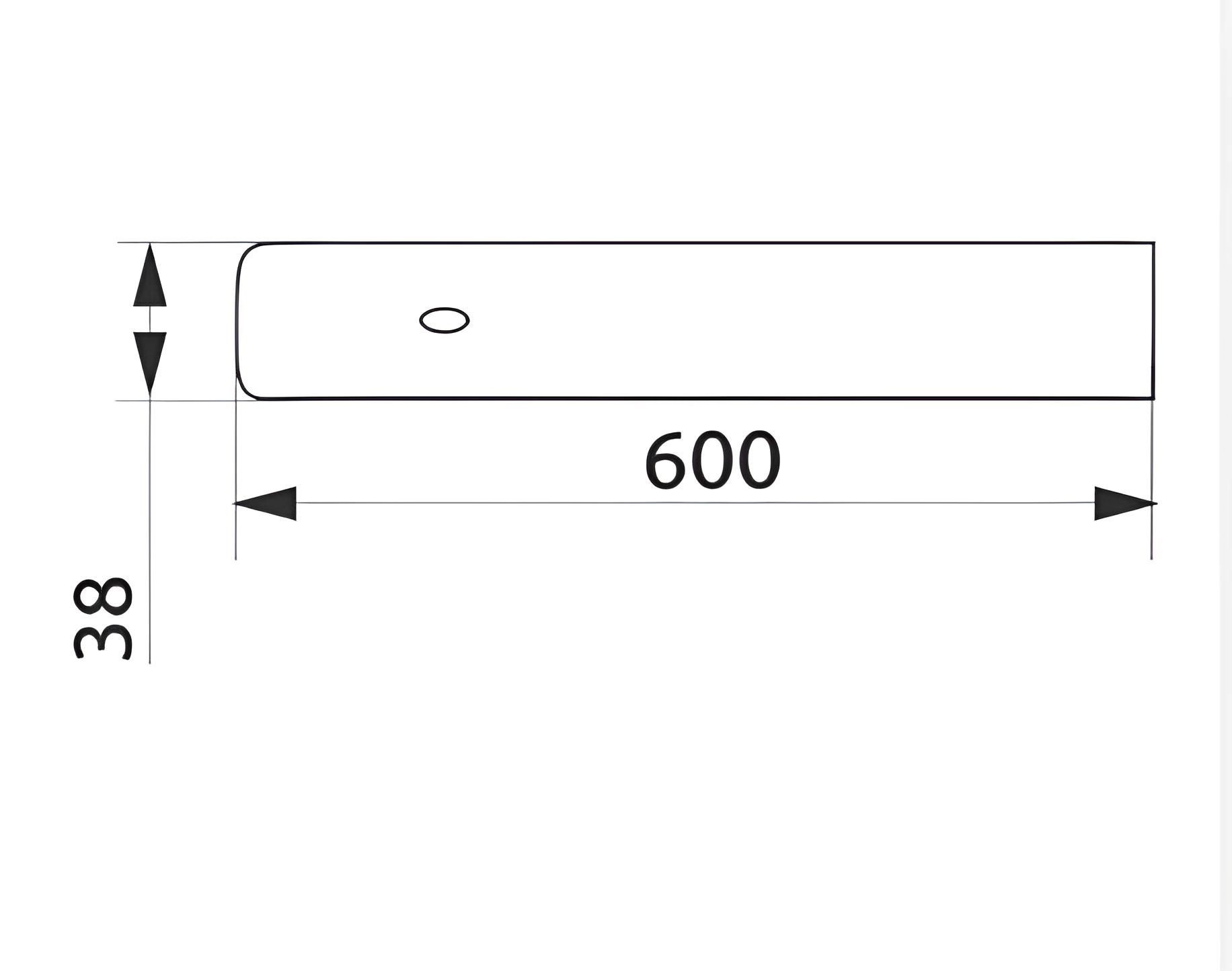 ᐉ Планка для столешницы боковая левая 38 мм Черный • Купить в Киеве ...