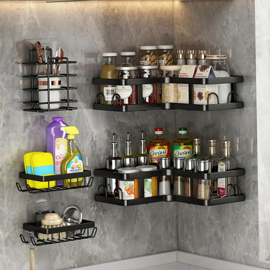 Полиці у ванну кімнату металеві 5 шт. - фото 2 Полиці у ванну кімнату металеві 5 шт. - фото 2