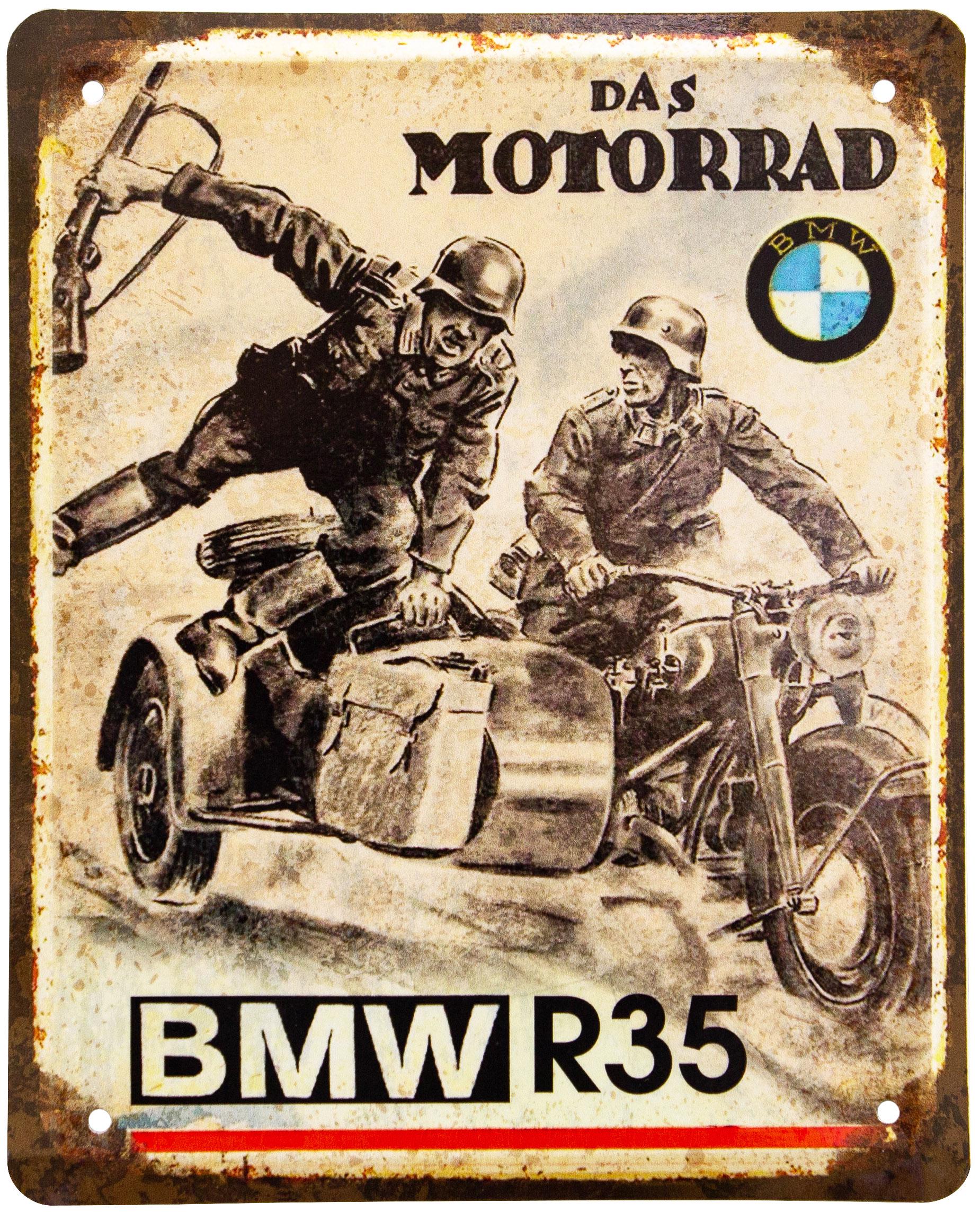 Табличка металева BMW R35 Das Motorrad 18x22 см