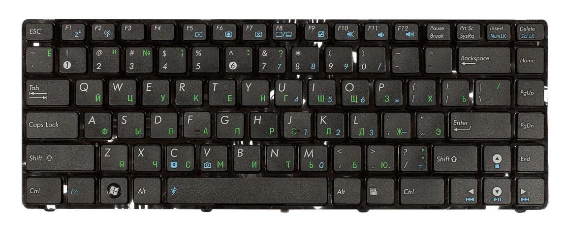 Клавиатура для ноутбука Asus UL30/K42/K43/X42 Black Frame Black