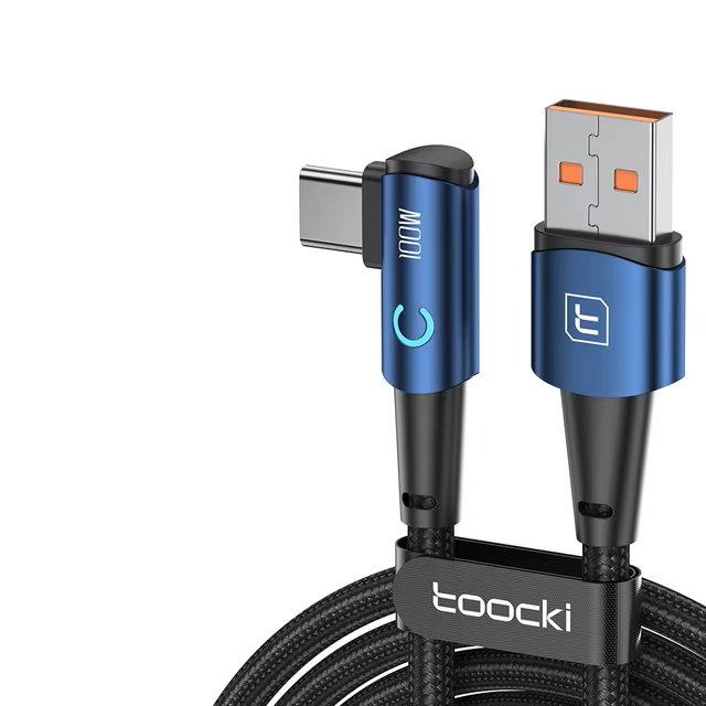 Кабель Toocki 100w/6A USB A-Type C 2 м Синій (TQ-X25AC2BLU100)
