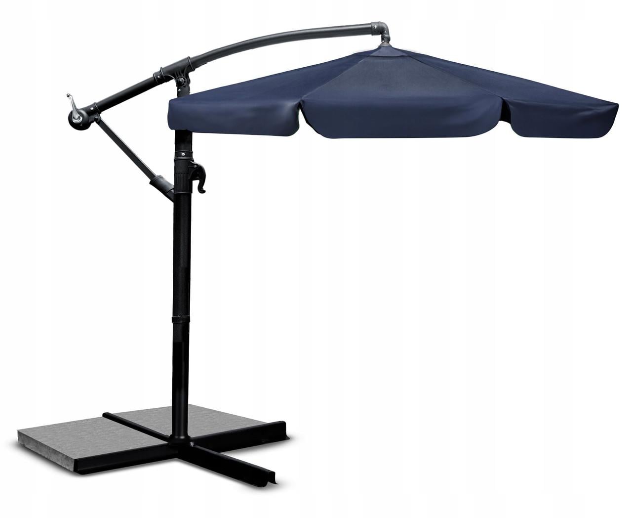 Садова парасоля Plonos 488002 з чохлом 6 сегментів ø 350 см Темно-синій (2697554752)