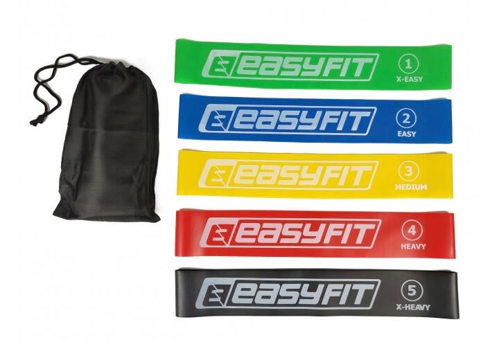 Гумки для фітнесу EasyFit набір 5 шт. (EF-1813)