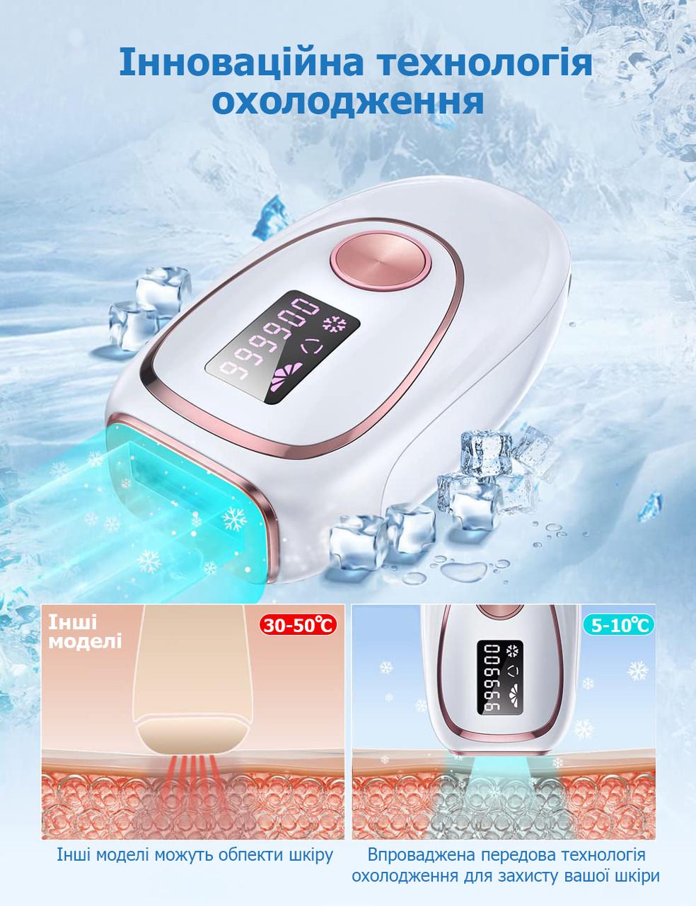 Фотоэпилятор IPL Ice Cool Hair Removal BH03 999900 вспышек для удаления волос - фото 2