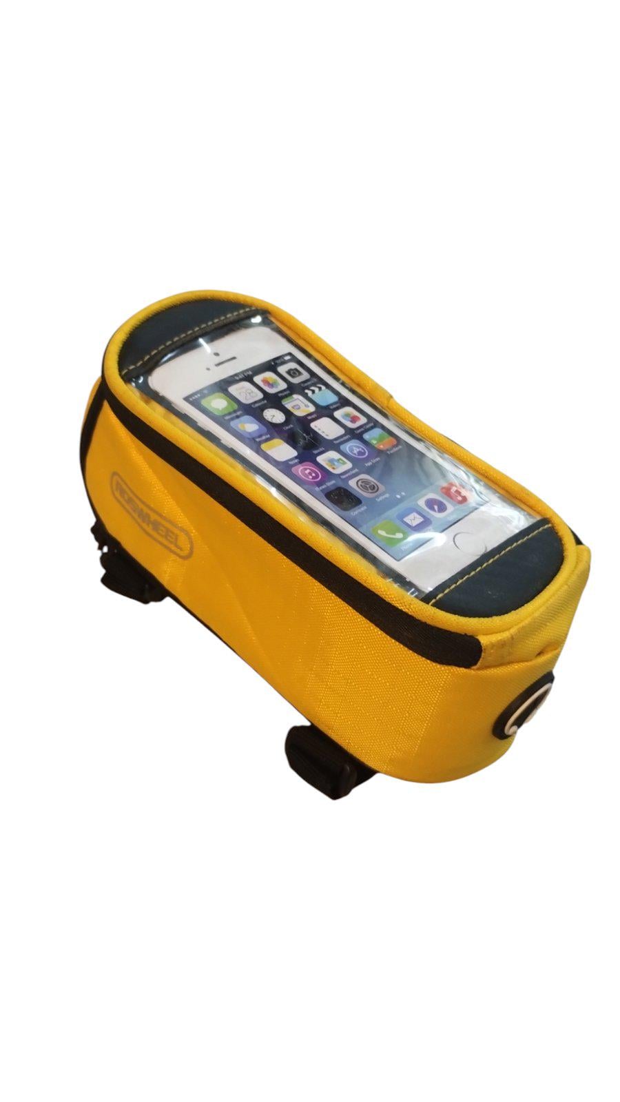 Велосумка C 57659 на руль с отделением под смартфон 19x9x9 см Желтый (50000387)