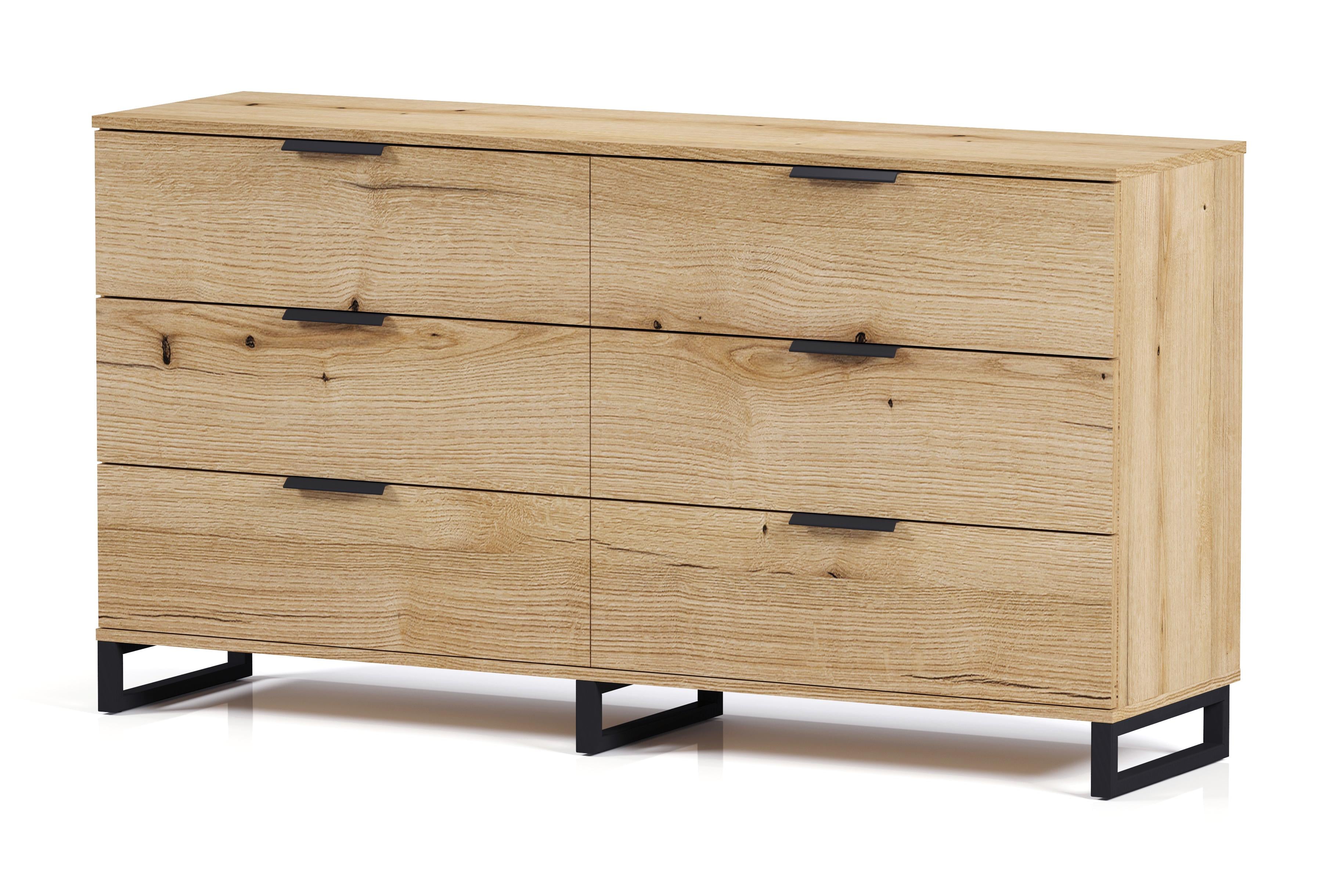 Комод Orange-Line Мартін 1500 мм Дуб Евок прибережний/Чорний (408919)