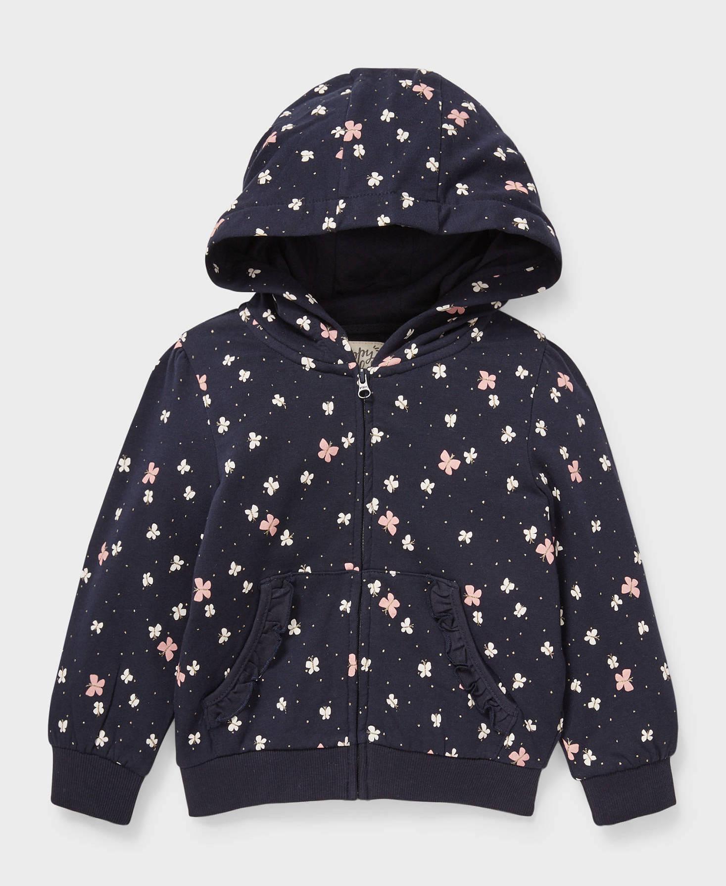 Толстовка для дівчинки C&A на блискавці розмір 122 Темно-синій (2141680)