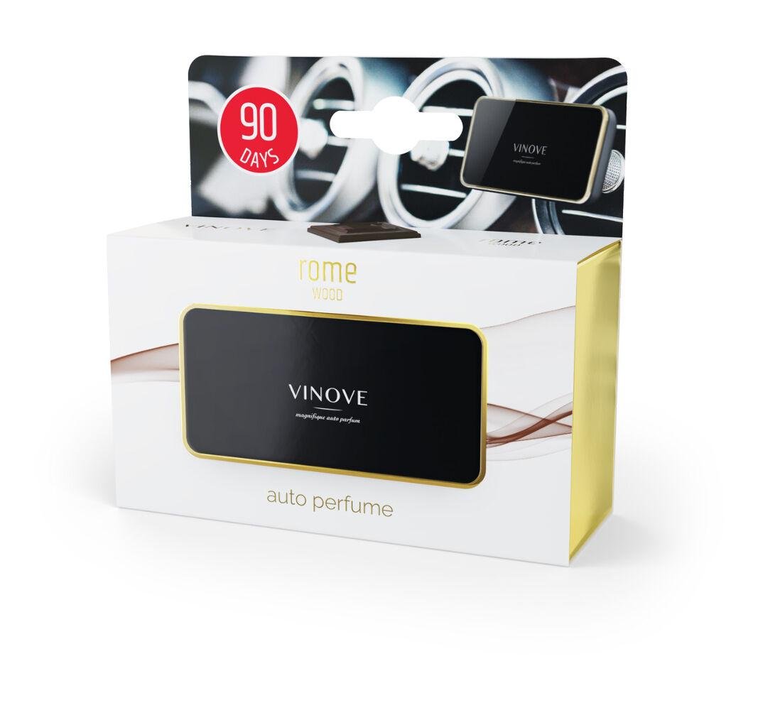 Преміум ароматизатор для авто VINOVE ORIGINAL ROME | РИМ чорний із золотом