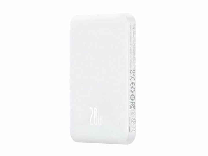 Повербанк BASEUS Magnetic Mini 5000mAh 20W с беспроводной зарядкой Qi 15W White (P10022107223-00) - фото 6