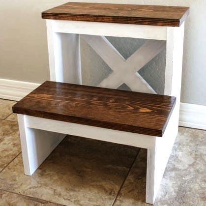 Скамейка-ступенька из дерева Длори Зефир/Капучино (ССТ-00612009)