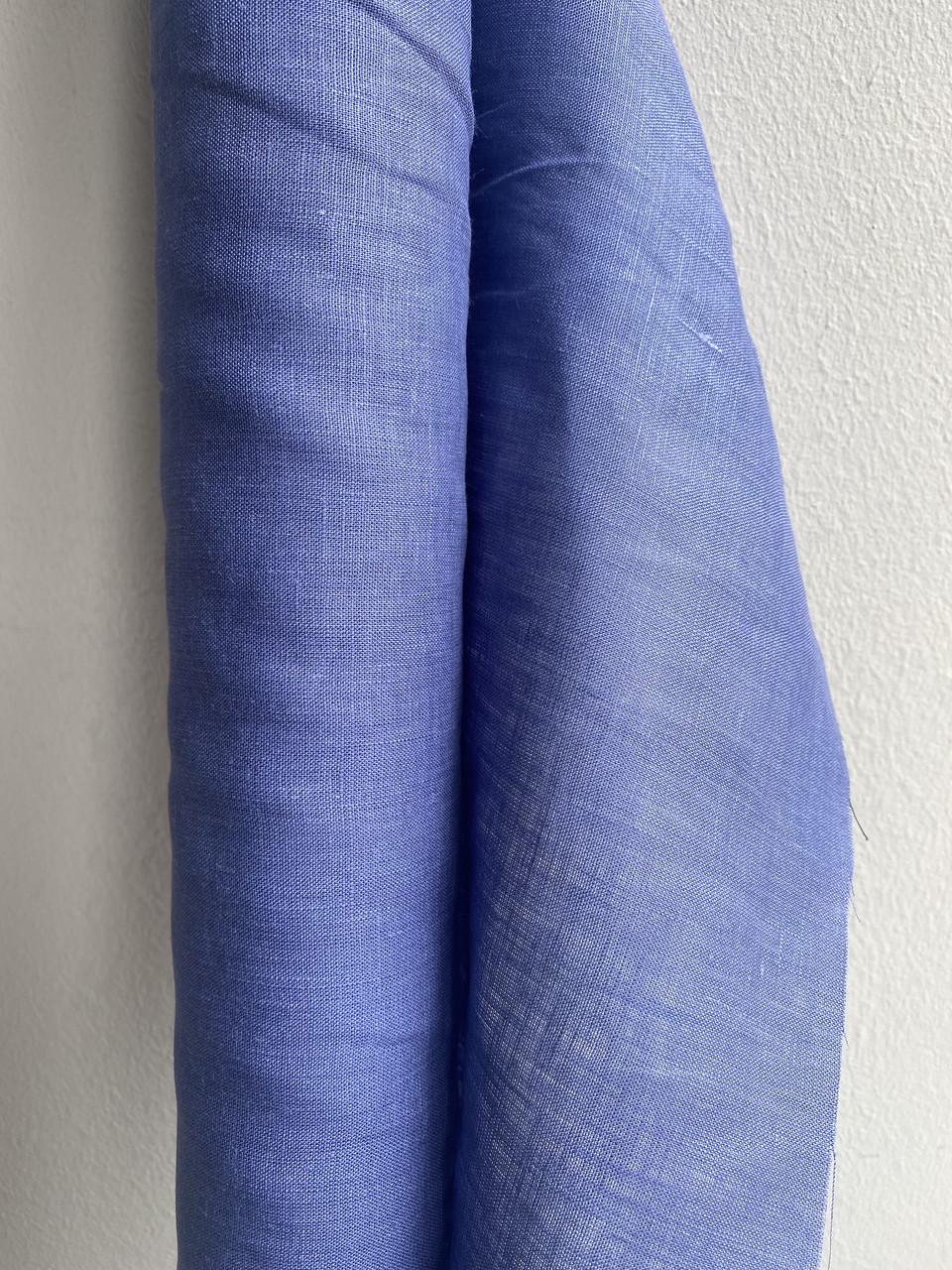 Ткань LINEN PLUS 100% лен 150 см 1355 Синий - фото 2
