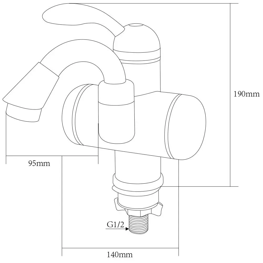 Кран водонагревательный для раковины Aquatica LZ-5A111W (AKD1473) - фото 2