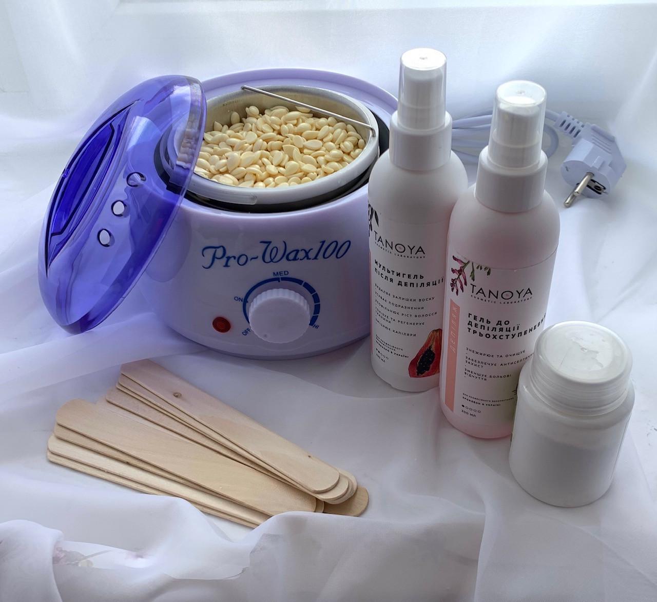 Набір для депіляції Pro Wax оптимальний з тальком Набір для депіляції Pro Wax оптимальний з тальком