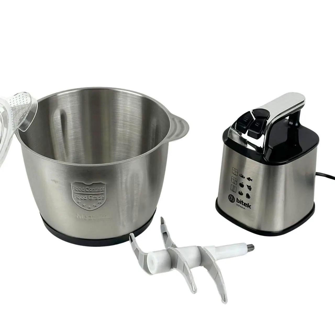 Измельчитель Bitek BT-7026 2000 Вт из нержавеющей стали (GR-05176) - фото 2