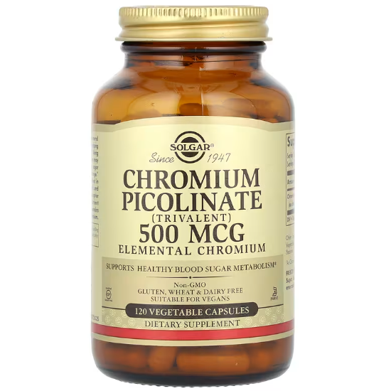 Хром пиколинат Solgar Chromium Picolinate 500 мг 120 капсул