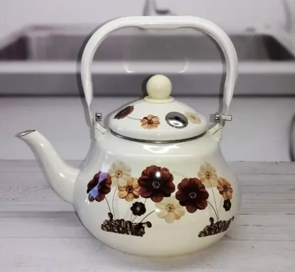 Чайник зі свистком Edenberg EB-3353 емальований 2,5 л Білий (57-46-EB-3353-2) - фото 2