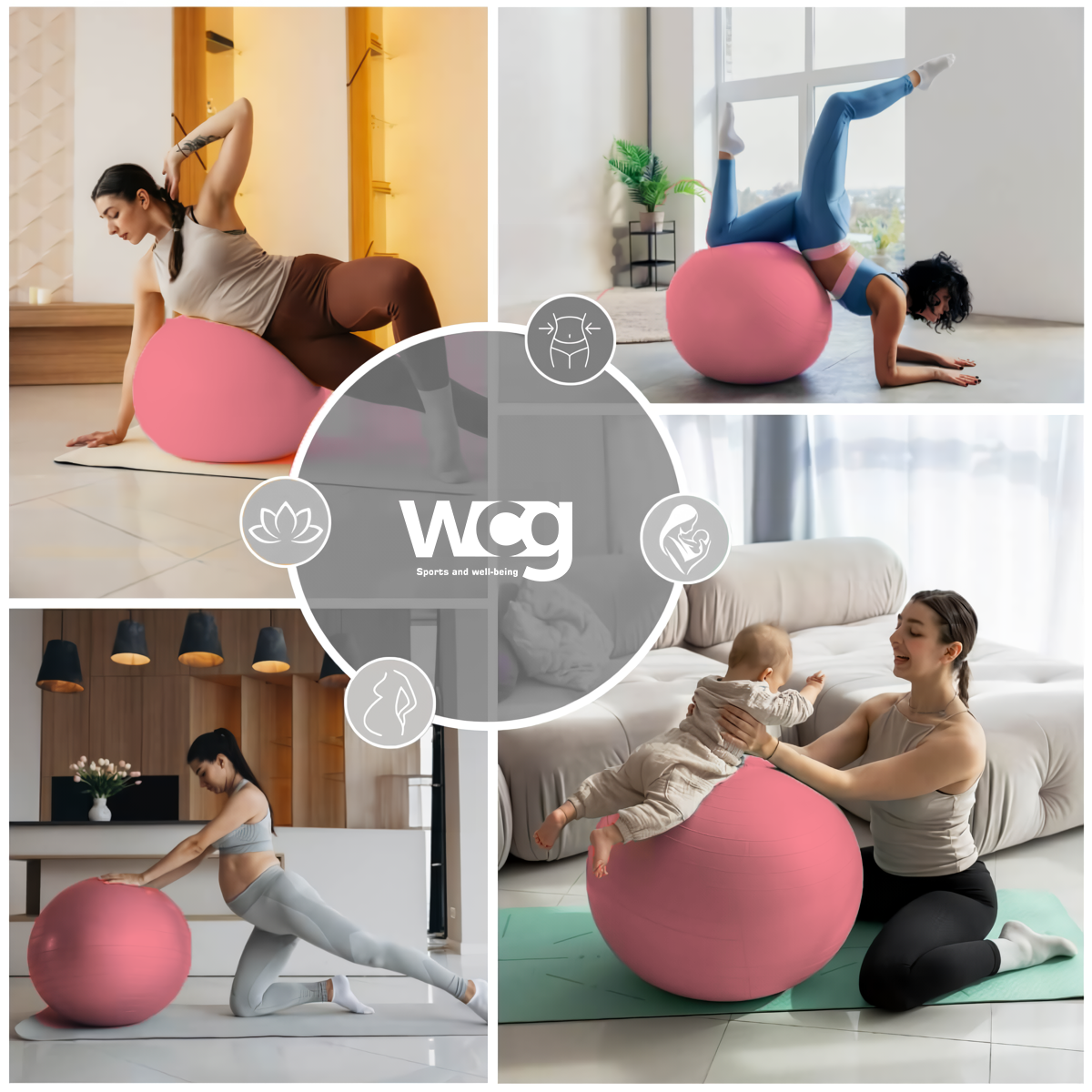 Фитбол WCG Anti-Burst с насосом 65 см до 250 кг Персиковый - фото 4 Фитбол WCG Anti-Burst с насосом 65 см до 250 кг Персиковый - фото 4