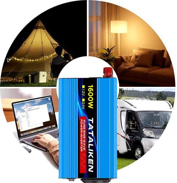 Автомобільний інвертор Tataliken чистий синус 1600 Вт 12-220V (29842411) - фото 3 Автомобільний інвертор Tataliken чистий синус 1600 Вт 12-220V (29842411) - фото 3