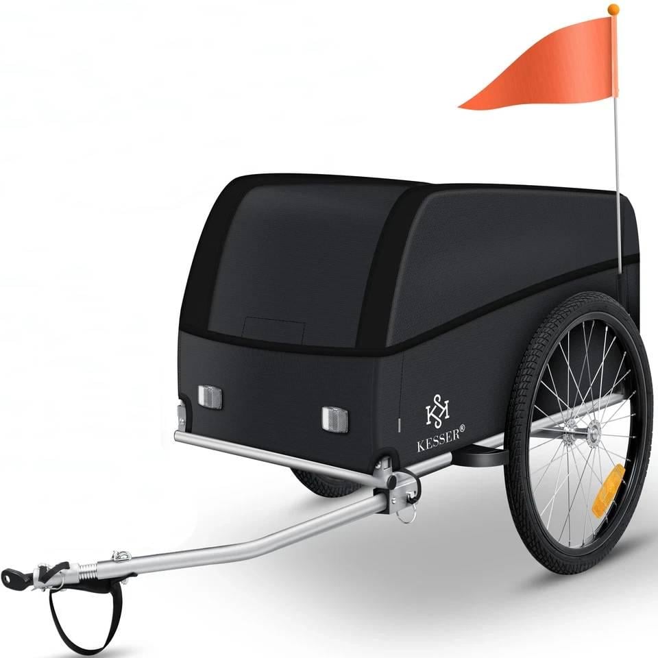 Прицеп велосипедный KESSER 120 л 77x62x60 см Черный (4255598310574)
