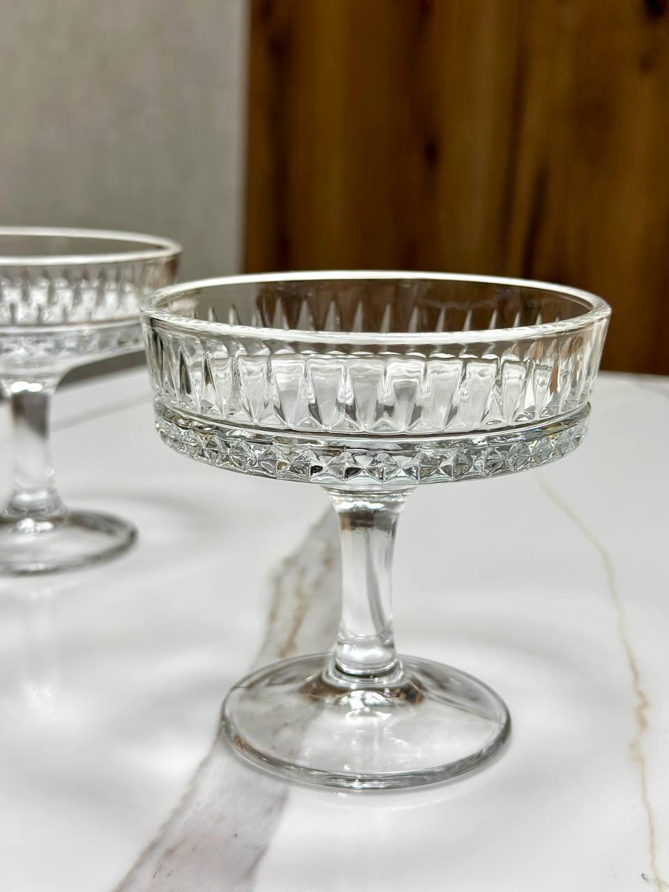 Набор бокалов для шампанского Olens Делайт стеклянных 6 шт. 195 мл Прозрачный (102-1705)