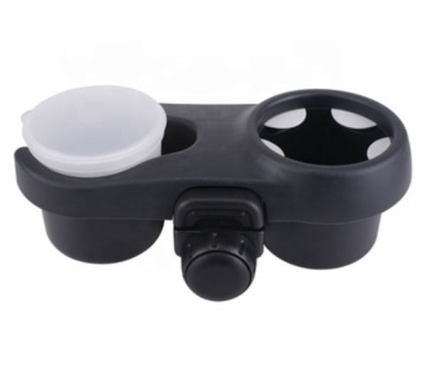 Подвійний підсклянник SUNROZ J4060 Double Stroller Cup Holder на ручку дитячої коляски Чорний (SUN6890)