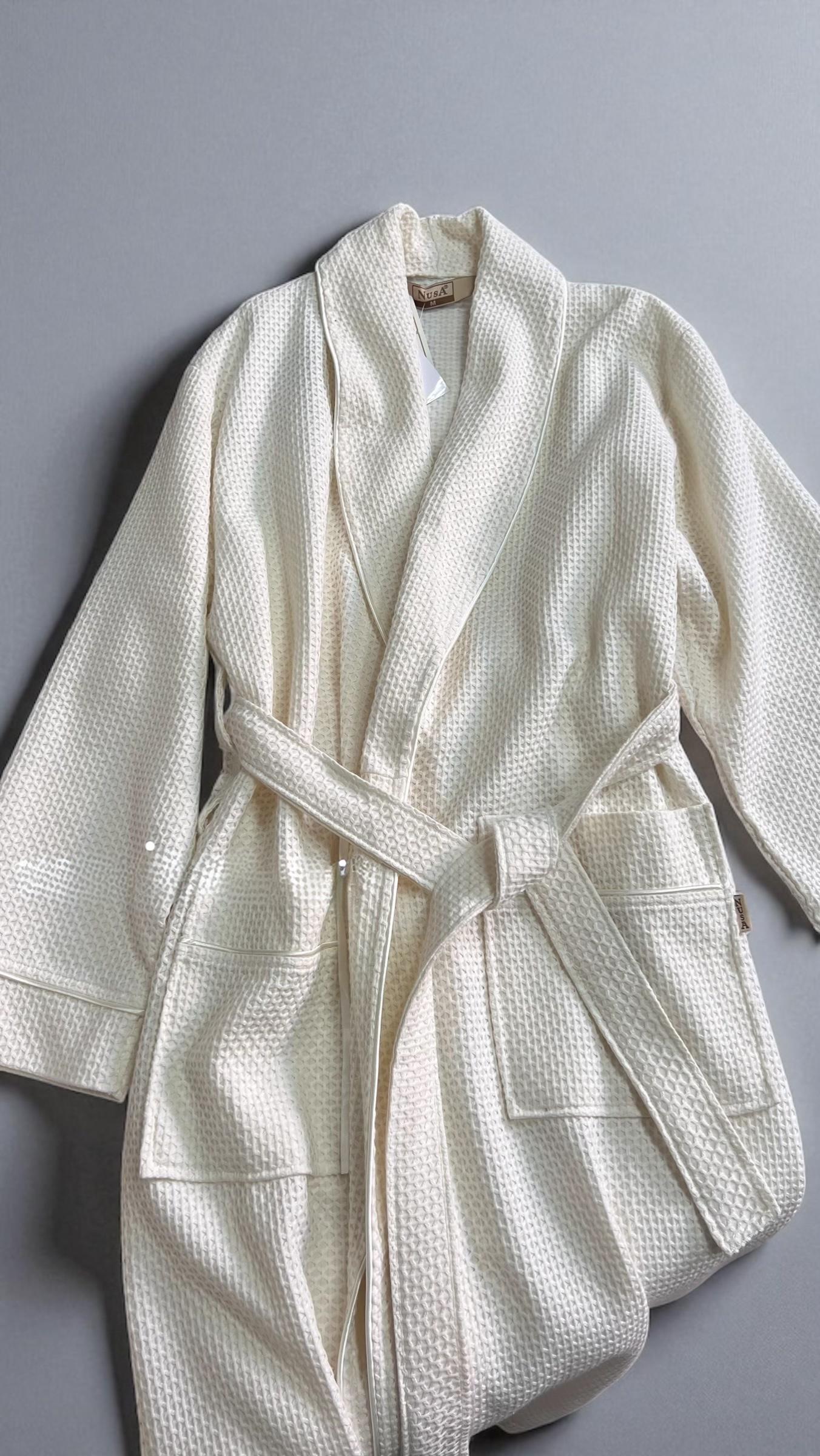 Халат жіночий Nusa бамбук/бавовна M Кремовий (2676746717) - фото 7 Халат жіночий Nusa бамбук/бавовна M Кремовий (2676746717) - фото 7