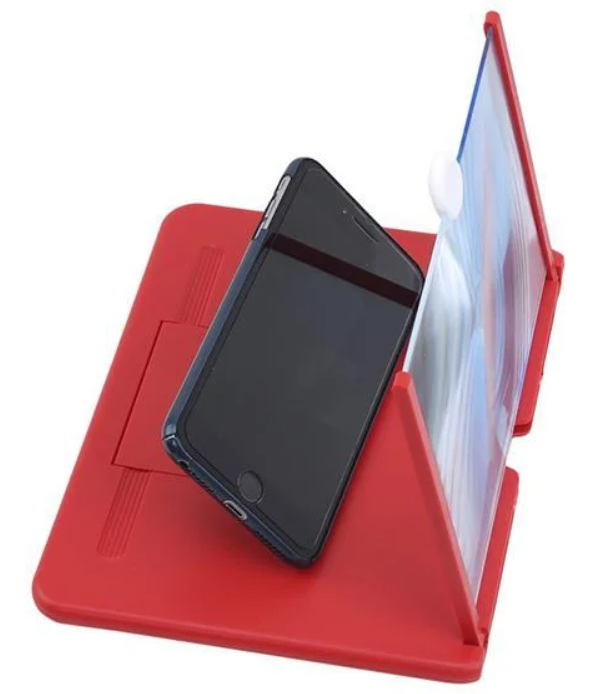 Увеличитель экрана SCREEN MAGNIFIER 12" тонкий складной универсальный Красный (KG-3816)